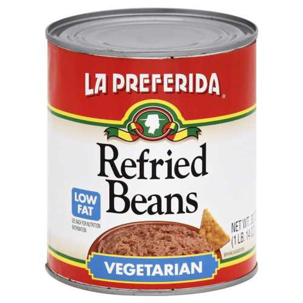 LA PREFERIDA: Low Fat Vegetarian Refried Beans, 30 oz New