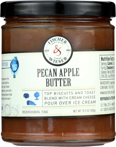 FISCHER & WIESER: Pecan Apple Butter, 10.9 Oz New