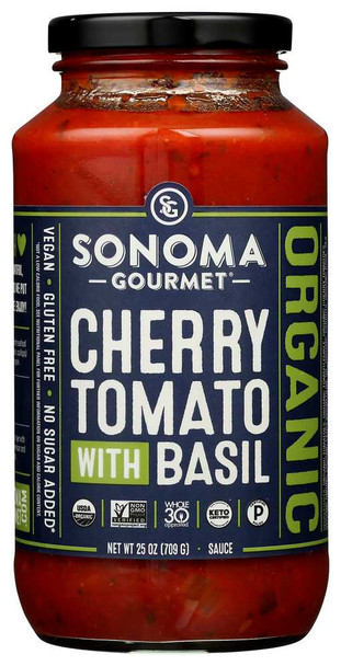 SONOMA GOURMET: Sauce Pasta Cherry Tomato Basil, 25 oz New