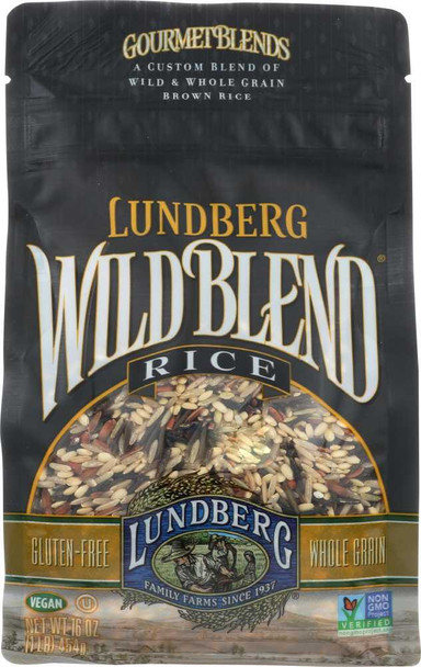LUNDBERG: Wild Blend Wild and Whole Grain Brown Rice, 1 lb New