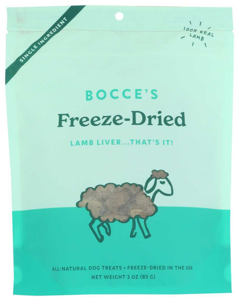 BOCCES BAKERY: Lamb Liver Freeze Dried Dog Treats, 3 oz New