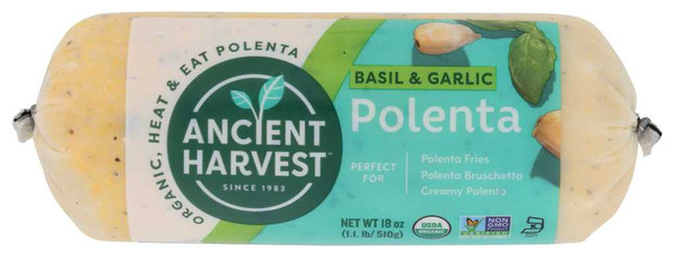 FOOD MERCHANTS: Organic Polenta Basil Garlic, 18 oz New