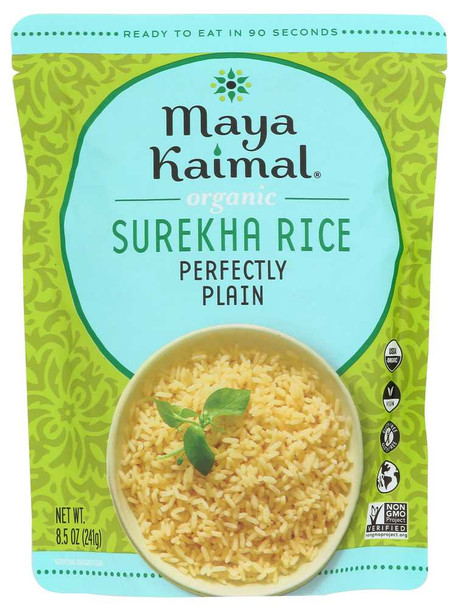 MAYA KAIMAL: Organic Surekha Rice Perfectly Plain, 8.50 oz New