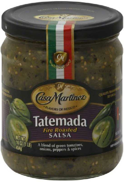 CASA MARTINEZ: Tatemada Fire Roasted Salsa, 16 oz New
