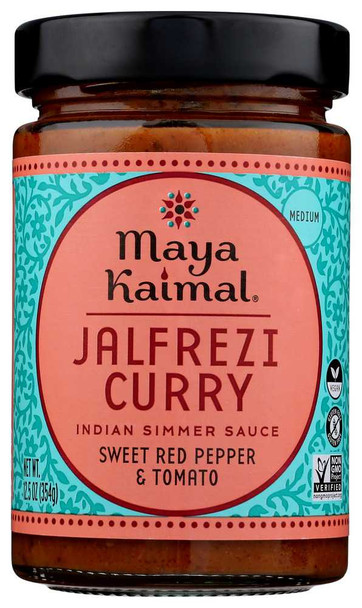 MAYA KAIMAL: Jalfrezi Curry Indian Simmer Sauce Medium, 12.5 oz New