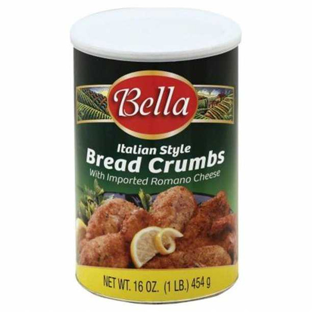 BELLA: Italian Style Bread Crumbs With Imported Romano Cheese, 16 oz New