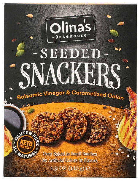 OLINAS BAKEHOUSE: Crackers Blsmc Vngr Onion, 4.9 oz New
