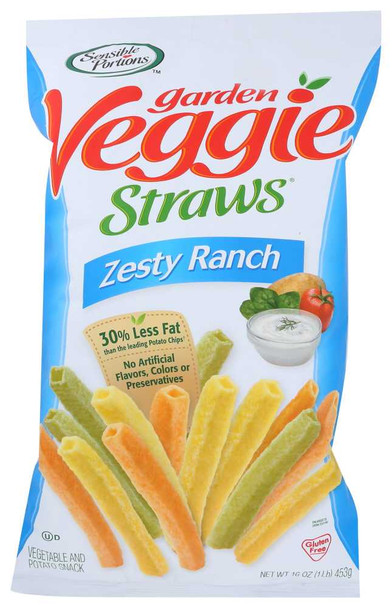SENSIBLE PORTIONS: Straw Veggie Ranch, 16 oz New