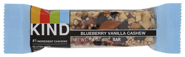 KIND: Fruit and Nut Blueberry Vanilla and Cashew Bar, 1.4 oz New