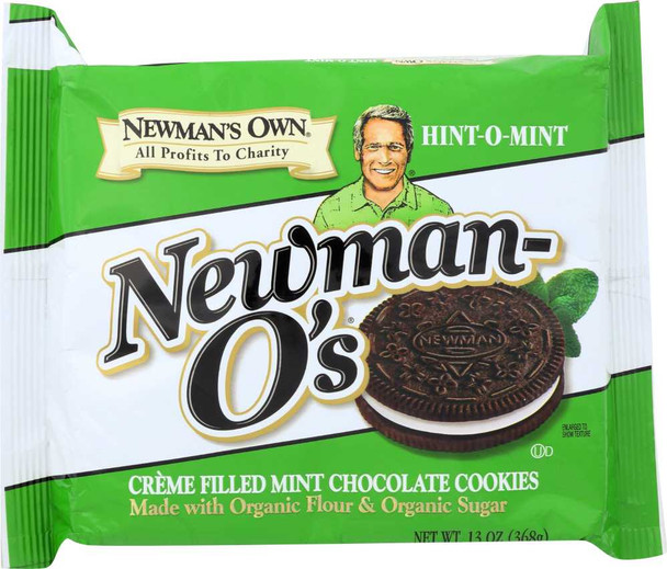 NEWMAN'S OWN ORGANIC: Newman O's Cookies Mint Creme, 13 oz New