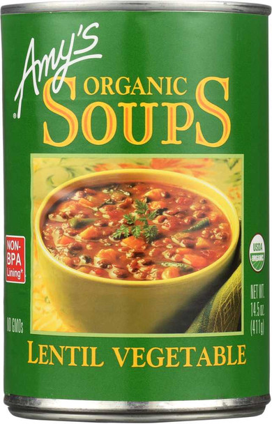 AMY'S: Organic Lentil Vegetable Soup, 14.5 oz New
