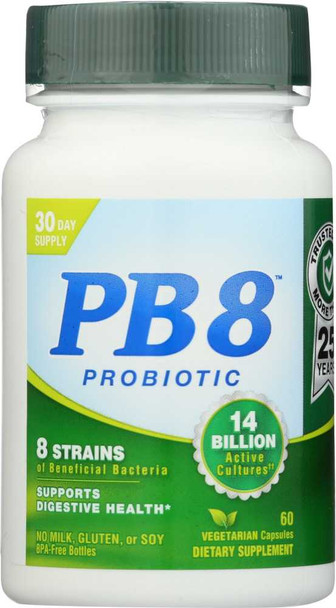 NUTRITION NOW: PB 8 Pro-Biotic Acidophilus For Life, 60 Vegetarian Capsules New