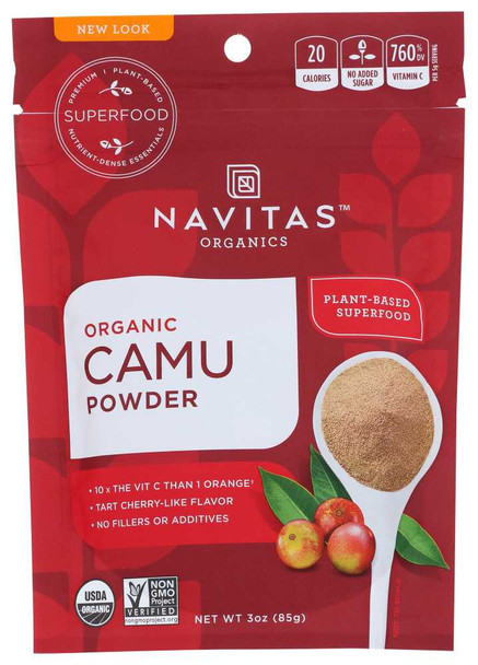 NAVITAS ORGANICS: Organic Camu Powder, 3 oz New
