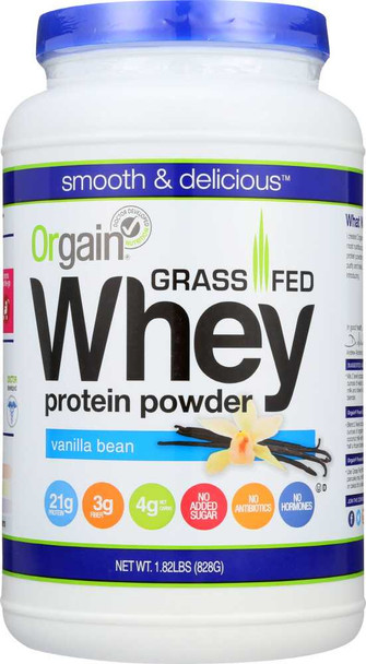 ORGAIN: Whey Protein Powder Vanilla Bean, 1.82 lb New