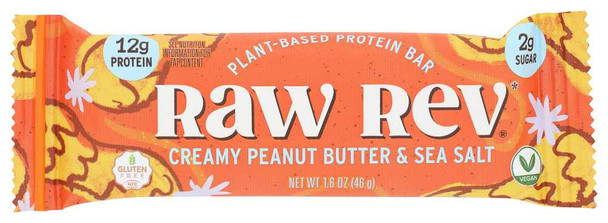 RAW REVOLUTION: Bar Creamy Peanut Butter & Sea Salt, 1.6 oz New