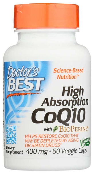 DOCTORS BEST: Hi Abs Coq10 400Mg, 60 VC New