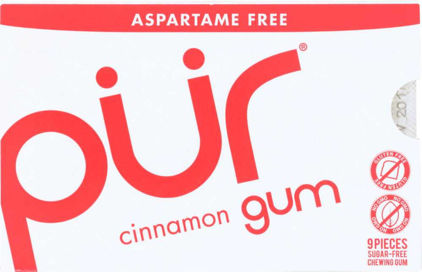 PUR: Gum Sugar-Free Cinnamon Chewing Gum, 9 pc New