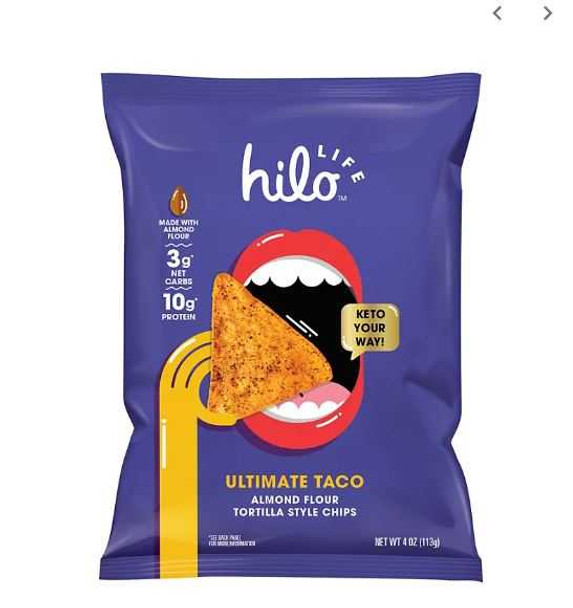 HILO LIFE SNACKS: Ultimate Taco Tortilla Chips, 4 oz New