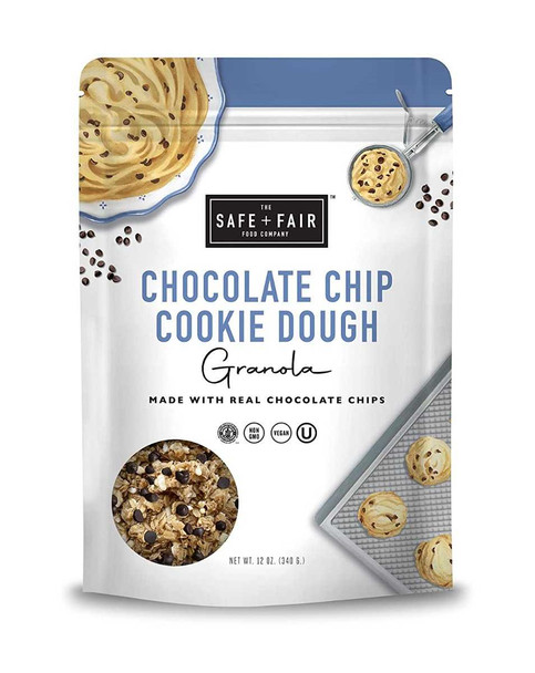 THE SAFE AND FAIR FOOD CO: Chocolate Chip Cookie Dough Granola, 12 OZ New