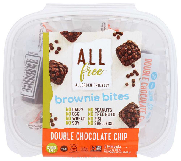 ALLFREE: Double Chocolate Chip Brownie Bites, 8.5 oz New