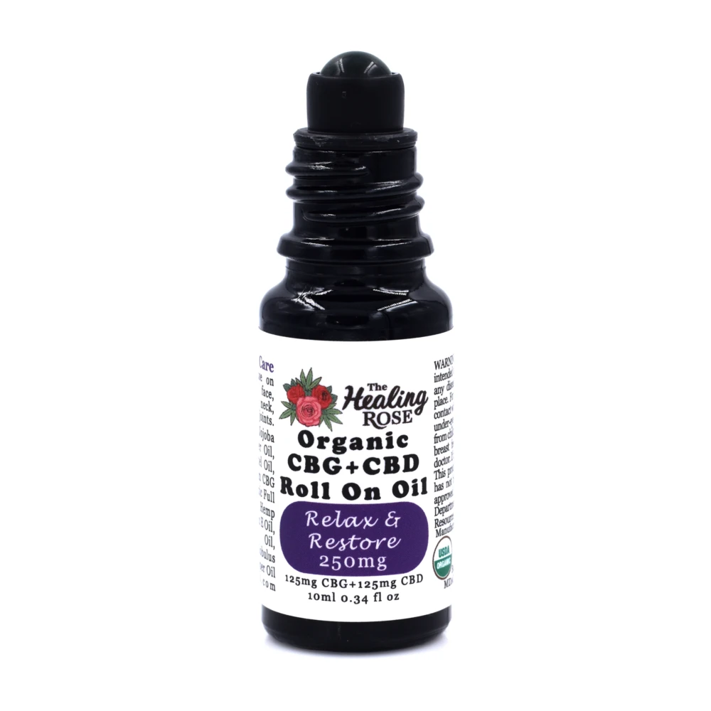 Organic Relax & Restore CBG CBD Roll On Oil | 250mg