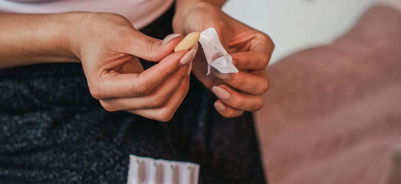 CBD Cocoa Melts suppository out of its packaging