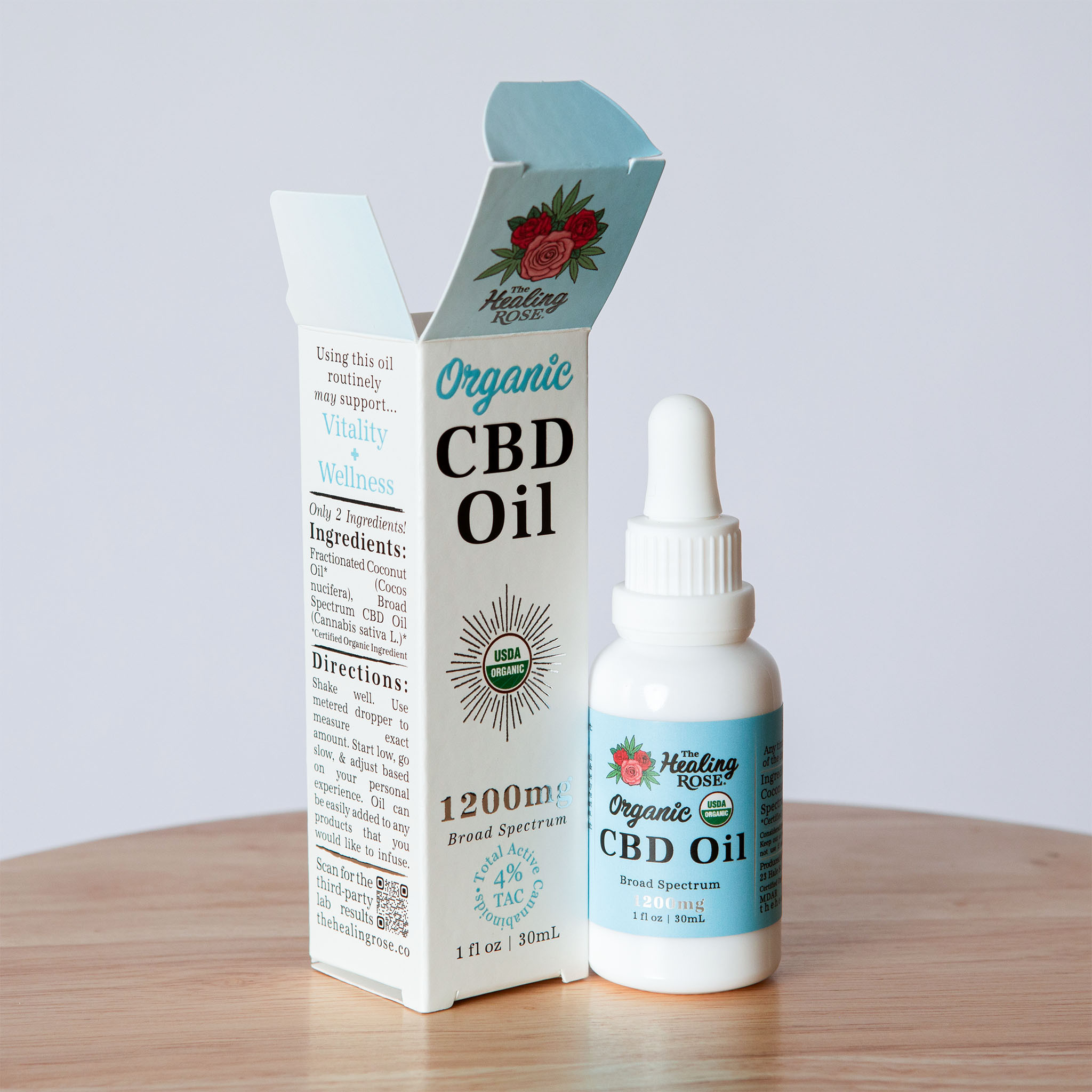 Organic Broad Spectrum CBD Oil 1200mg | The Healing Rose