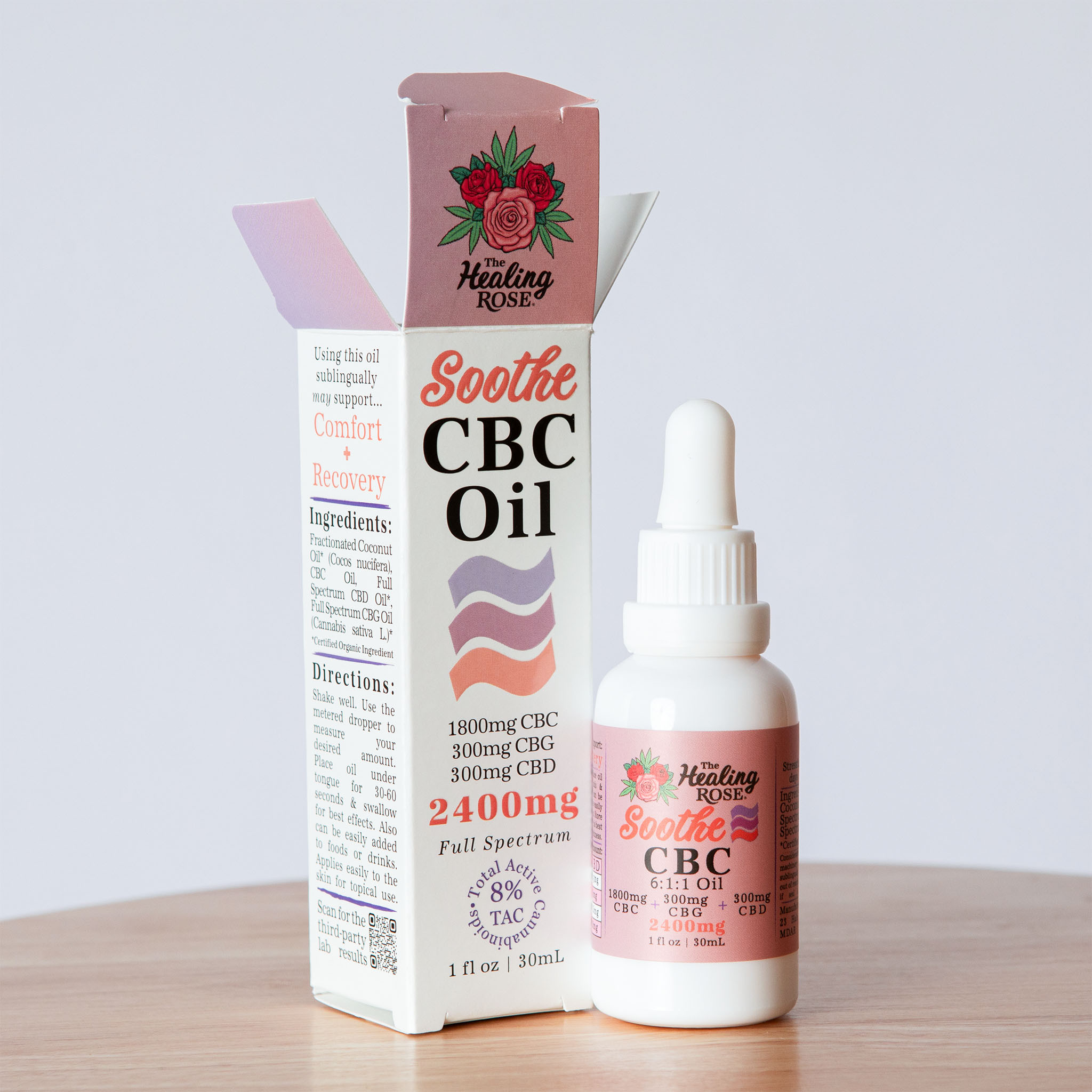 Soothe CBD CBG CBC Oil 2400mg | The Healing Rose