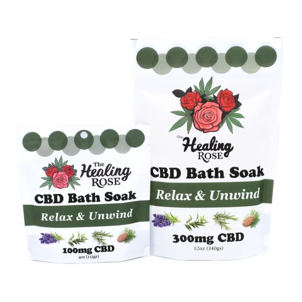 Relax and Unwind full spectrum CBD bath soak with Dead Sea Salt by The Healing Rose