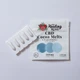 Healing Rose CBD Cocoa Melts 5 pouch on a light background with cocoa butter melts arranged around it