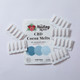 Healing Rose CBD Cocoa Melts 30 pouch on a light background with cocoa butter melts arranged around it