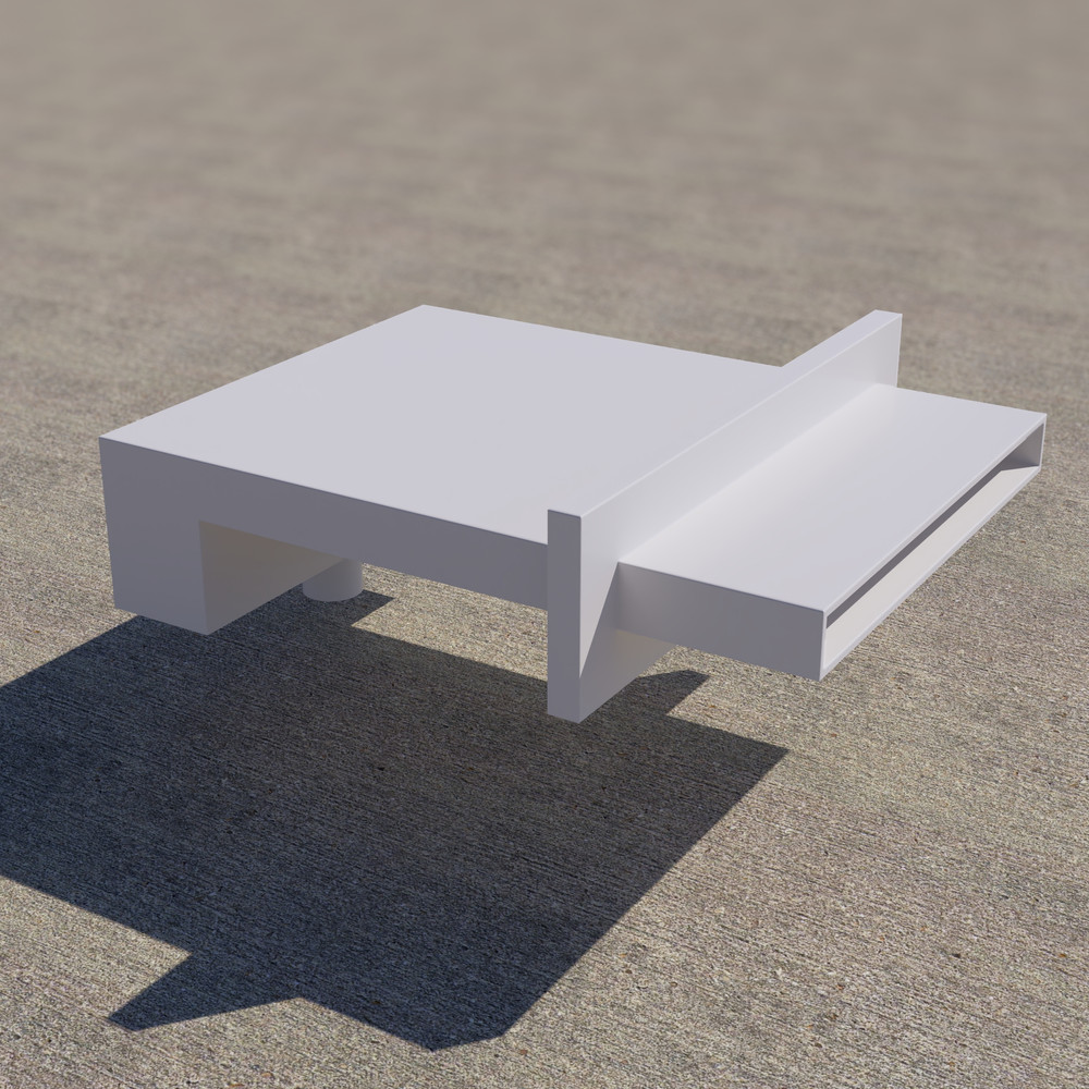 2"RectangleScupper-ThruWall-Long