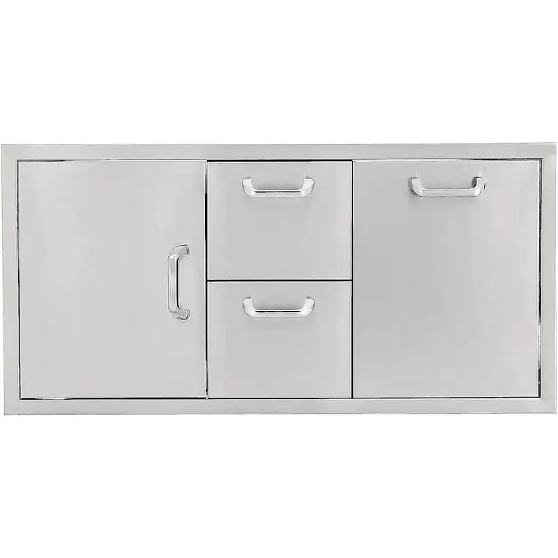 42" PCM Double Drawer & Trash Rollout On Right