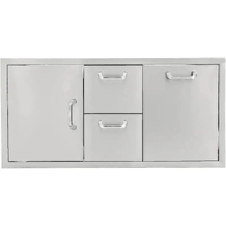 42" PCM Double Drawer & Trash Rollout On Right