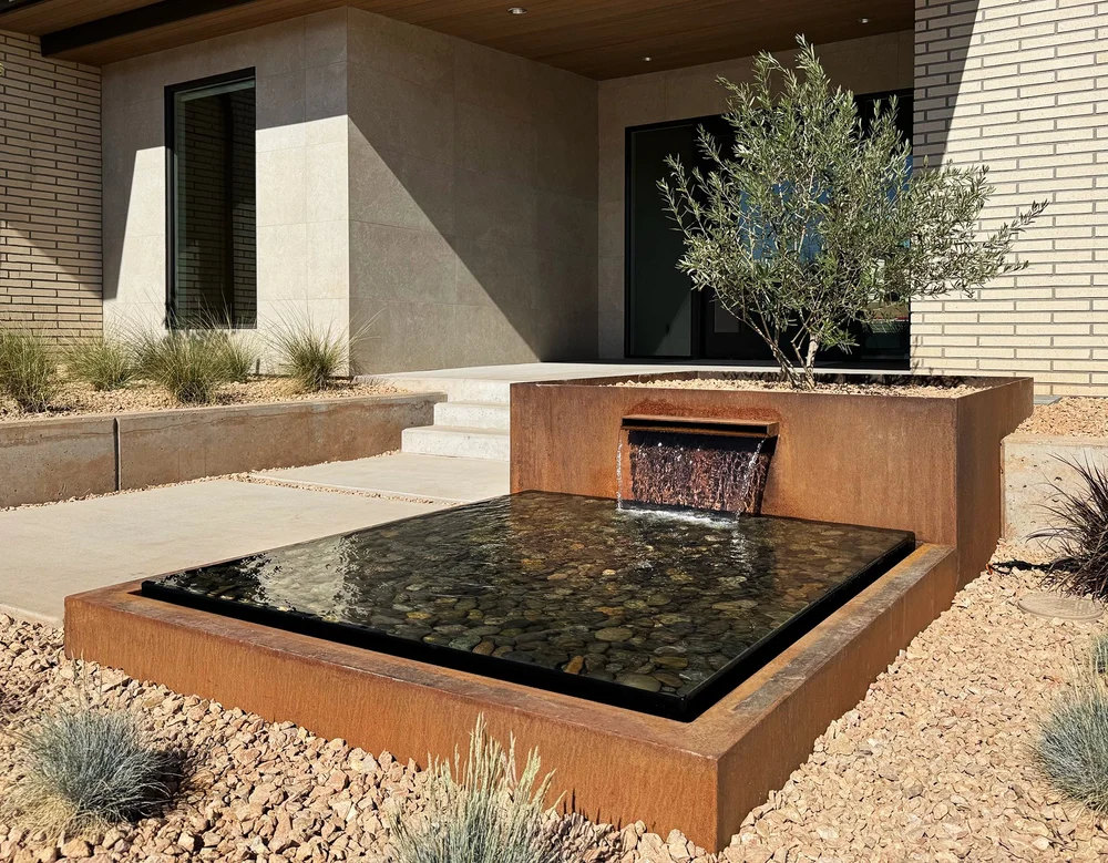 Fire pit in outdoor setting