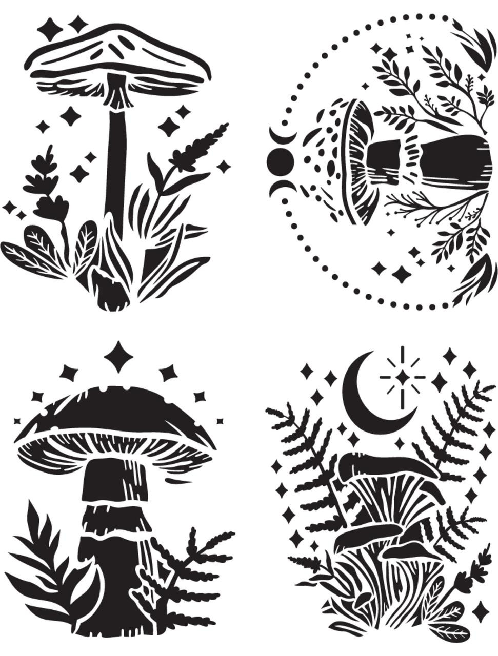 Moonlit Mushrooms - Stencil | Dixie Belle Paint moonlit-mushrooms-stencil-dixie-belle-paint