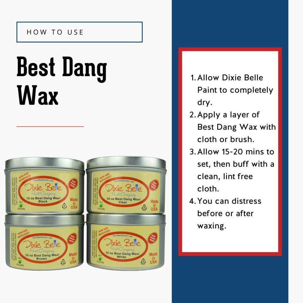 Dixie Belle Gilding Wax | Zinc | Oil-Based Metallic Luxury Luster for  Sheen, Shimmer on DIY Projects | Detail Enhancer for Furniture, Hardware,  Wood