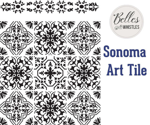 Belles and Whistles Sonoma Art Tile - Stencil 