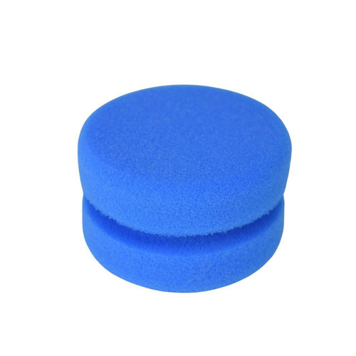 Dixie Belle Paint Blue Sponge. IMAGE OF BLUE SPONGE ON WHITE BACKGROUND.