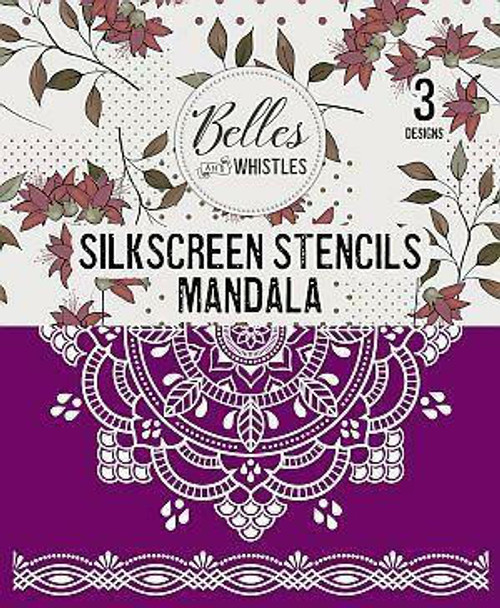 Belles and Whistles Mandala - Silkscreen Stencil provides an extra decorative touch to any project! Belles and Whistle Silkscreen Stencil Mandala in Packaging