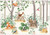 Belles and Whistles Woodland Nursery - A1 Rice Decoupage Paper.  A sheet of the Woodland Nursery Rice Decoupage Paper with a white background.