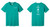 Teal T-shirt with small “Dixie Belle Paint Company” logo on the front left chest. The back features a peace sign, heart, and paintbrush with the words “Peace. Love. Paint.™” in white text.