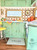 Dixie Belle Paint Mint Julep Chalk Mineral Paint is the perfect paint for any DIY project! retro kitchen with cabinets painted in mint green chalk paint. Staged with retro vintage kitchen décor and a welcome mat.