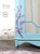 Belles and Whistles Cherry Blossom - Rub On Furniture Transfer, Best Transfers for Furniture!
The corner of a blue furniture piece  with the Cherry Blossom - Transfer on the body of the piece.