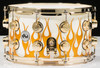 DW Collector's Series 8x14 Gold Hot Rod Flames Snare Drum Maple VLT