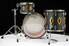 Ludwig Legacy Mahogany 3pc Shell Pack - Flash Diamond Inlay- Charcoal