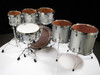 Yamaha Absolute Hybrid Maple 7pc 8/10/12/14/16/22/14SD Silver Sparkle