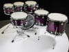 DW Collectors 7pc Purpleheart Shell Pack - Anodized Purple to Black Burst