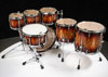 Sonor SQ2 7pc Maple Shell Pack - African Marble with Red Candy Burst