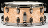 Side view of Mapex Saturn 14x6.5 Snare Drum - Natural Maple Burl